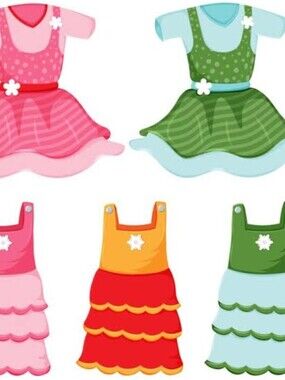 Colorful Girls' Dress Set 4-5Y